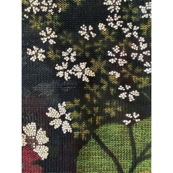 Urban Outfitters Paradise Black Floral Mesh Top Sz M Stretch - Picture 4 of 8